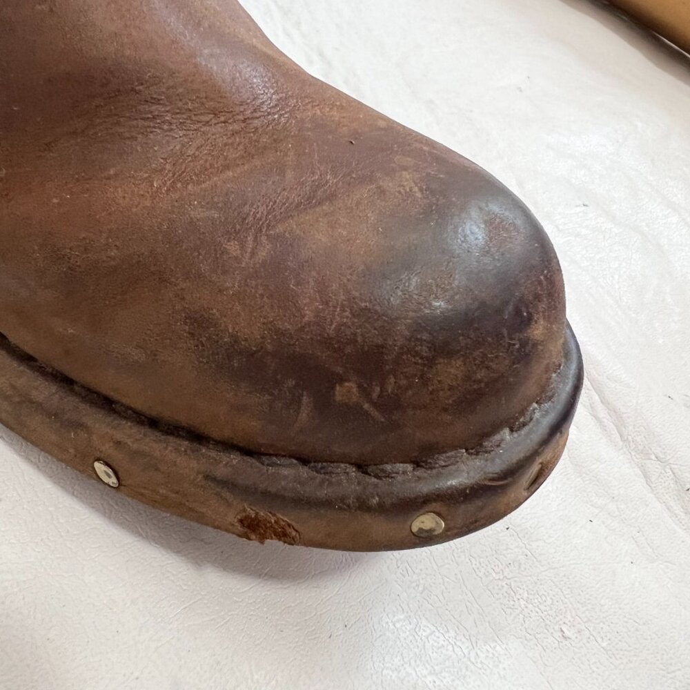 Jeffrey Campbell Brown Distressed Leather Moto Boots - Picture 10 of 11